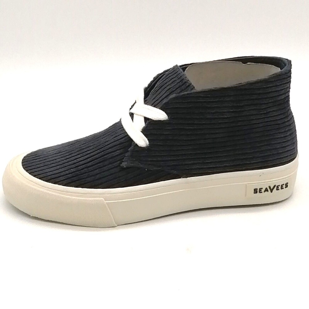 SeaVees Shoes Womens Masion Flat Heel Mid Top Sneaker Navy Corduroy 5 NEW